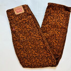 Levi's Brown Leopard Pattern Jeans